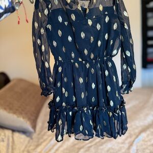 BCBG Girls Black Top with Gold Accents